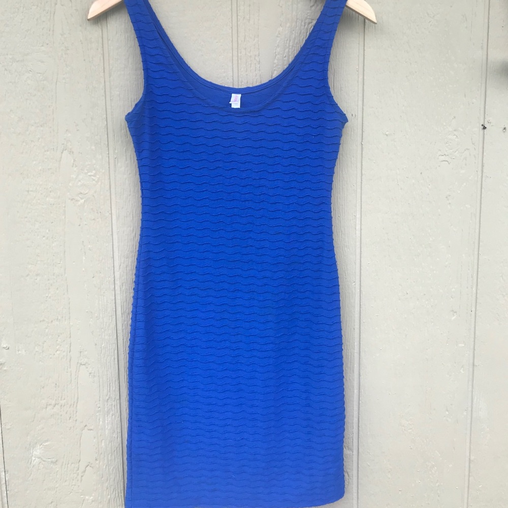 Cobalt blue bodycon midi